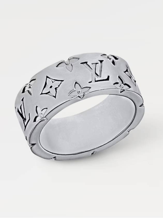 LV Mosaic Ring Brass Silver M1182S M1182M M1182L - LOUIS VUITTON - BALAAN 1