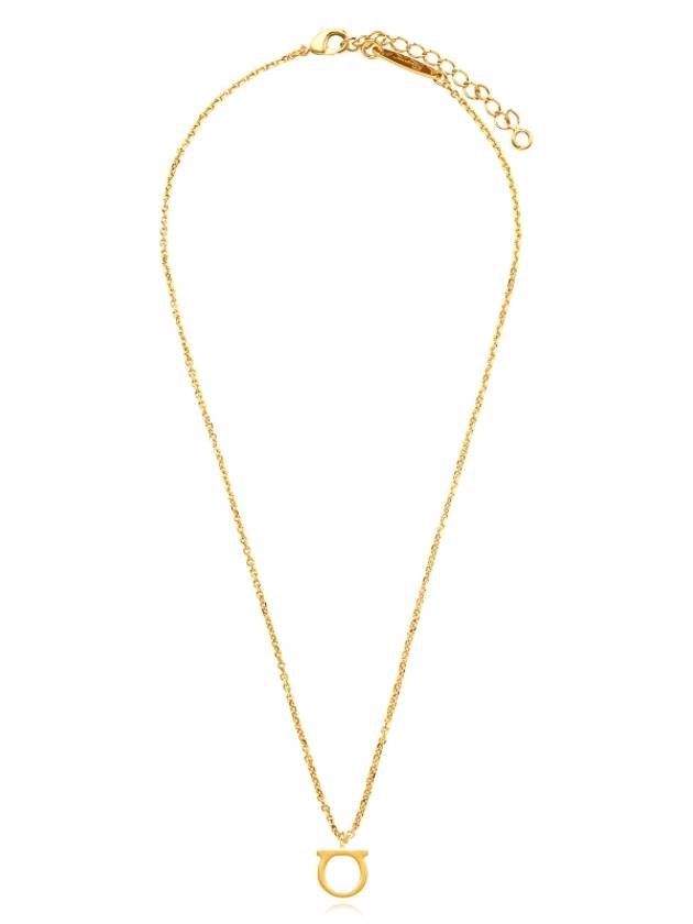 Gancini Large Necklace Brass & Gold - SALVATORE FERRAGAMO - BALAAN 2