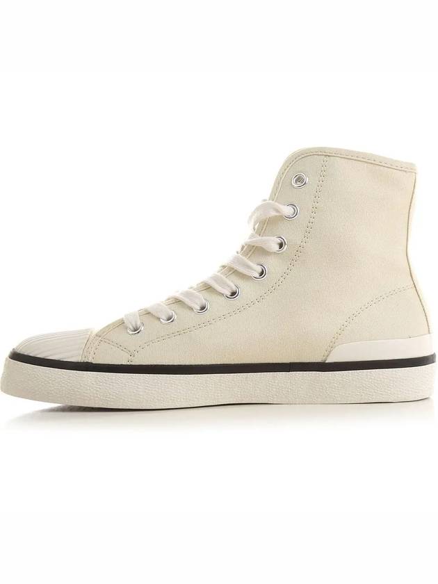 Benkeenh Logo Print High-Top Sneakers Chalk - ISABEL MARANT - BALAAN 4