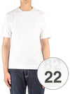 Men's Garment Dyed Cotton Jersey Short Sleeve T-Shirt White - STONE ISLAND - BALAAN 2