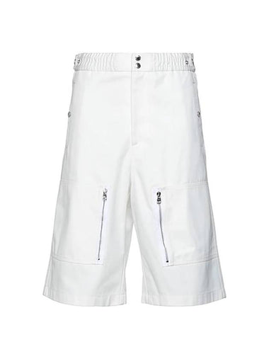 Men's Multi-Pocket Bermuda Straight Pants White - ALEXANDER MCQUEEN - BALAAN 1