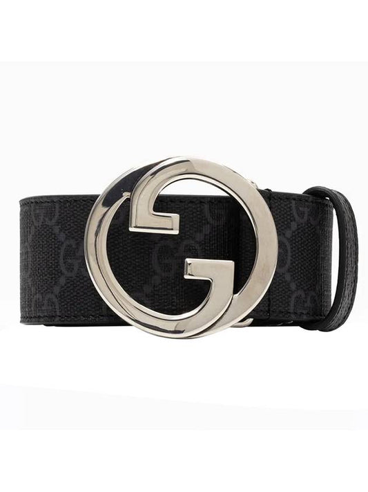 GG Supreme Two-tone Belt Black - GUCCI - BALAAN 1