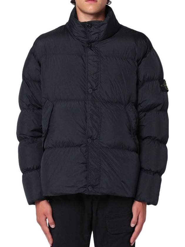 Garment Dyed Crinkle Reps Down Padding Black - STONE ISLAND - BALAAN 5