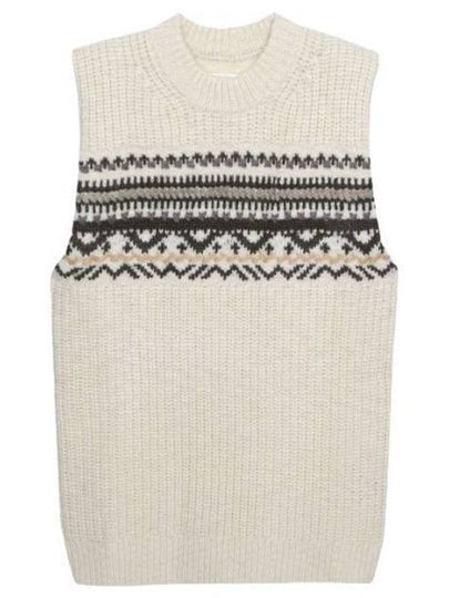 Gresley Wool Sleeveless Knit Top Ecru - ISABEL MARANT - BALAAN 2