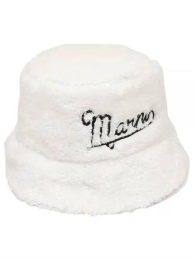 Embroidered Logo Bucket Hat Lily White - MARNI - BALAAN 2