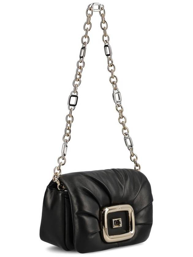 Viv' Choc Mini Leather Shoulder Bag Black - ROGER VIVIER - BALAAN 3