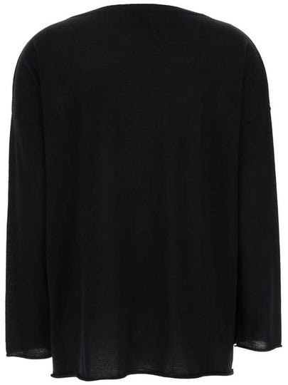 Black Pullover With Boart Neckline In Wool Woman - ALLUDE - BALAAN 2