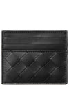 Intrecciato Leather Card Wallet Black - BOTTEGA VENETA - BALAAN 2