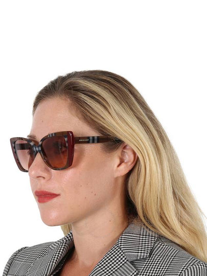 Burberry Meryl Pink Gradient Dark Brown Cat Eye Ladies Sunglasses BE4393 405413 54 - BURBERRY - BALAAN 2