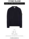 Men's Wappen Patch Crew Neck Cotton Knit Top Navy - STONE ISLAND - BALAAN 3