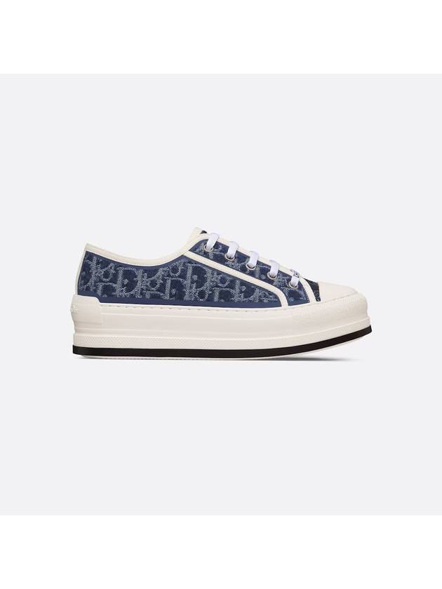 Walk'n'Dior Platform Cotton Low Top Sneaker Blue - DIOR - BALAAN 3