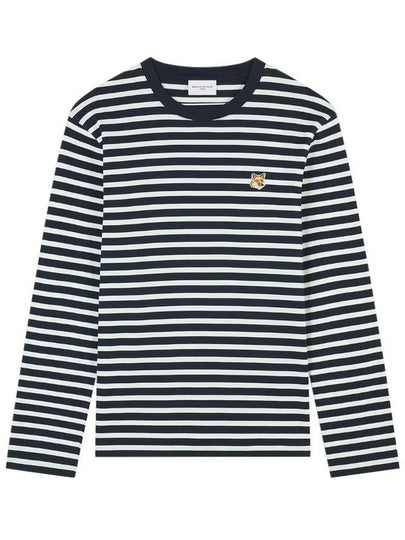 Fox Head Patch Regular Marin Long Sleeve T Shirt Navy Stripes - MAISON KITSUNE - BALAAN 2