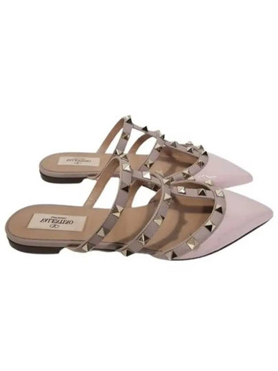 Rockstud Patent Leather Mule Pink - VALENTINO - BALAAN 2