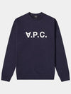 Men's VPC Logo Print Crew Neck Sweatshirt Navy - A.P.C. - BALAAN 2