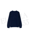 Embroidered Logo Wool Knit Top Ink Blue - MAISON KITSUNE - BALAAN 3