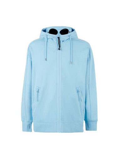 Diagonal Raise Fleece Goggle  Zip-Up Hoodie Sky Blue - CP COMPANY - BALAAN 1