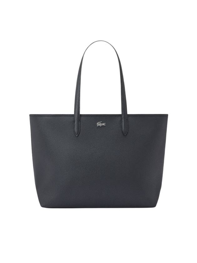 Women s Anna horizontal top zipper shopper bag black - LACOSTE - BALAAN 1