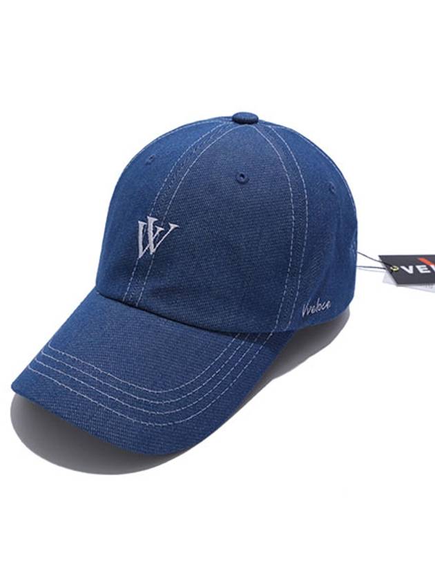 'DV' ball cap soft fit stitch denim - VVELOCE - BALAAN 1