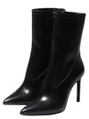 Pointed Toe Ankle Middle Boots Black - AMI - BALAAN 2