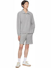 Terry Cotton Drawstring Short Grey - THEORY - BALAAN 5