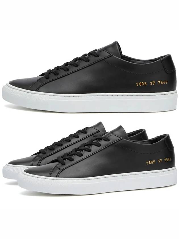 Achilles White Sole Low Top Sneakers Black - COMMON PROJECTS - BALAAN 2