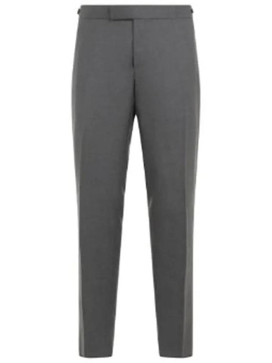 Low Rise Side Tab Wool Slacks Grey - THOM BROWNE - BALAAN 2