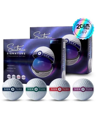 New Signature Putting Track 3 Piece Golf Ball 2 Dozen 24 Balls - SAINTNINE - BALAAN 1