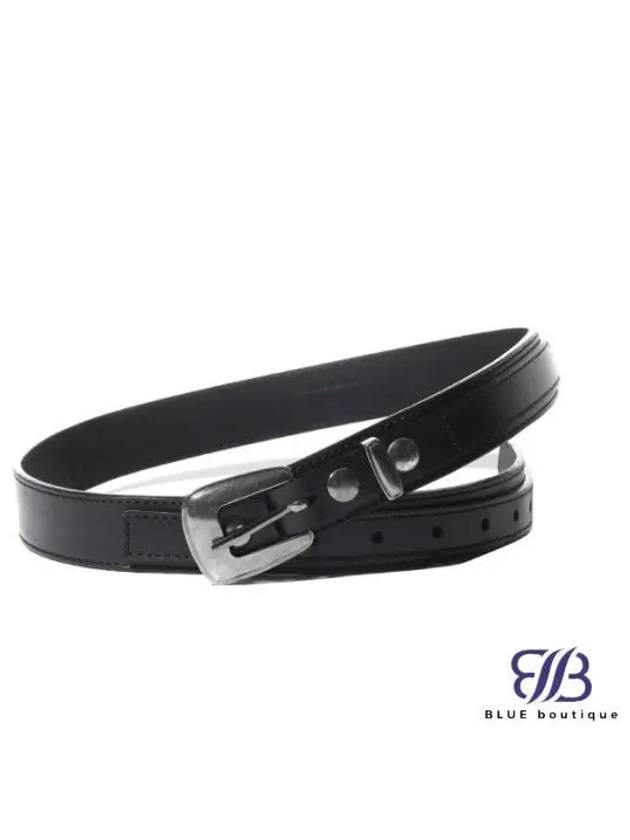 Minimal Western Leather Belt Black - LEMAIRE - BALAAN 2