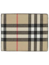 E Canvas Vintage Check Half Wallet Beige - BURBERRY - BALAAN 2