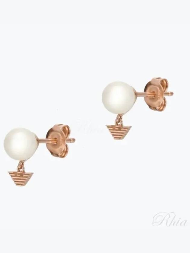 EG3584221 Pearl Stud Silver Earrings - EMPORIO ARMANI - BALAAN 2