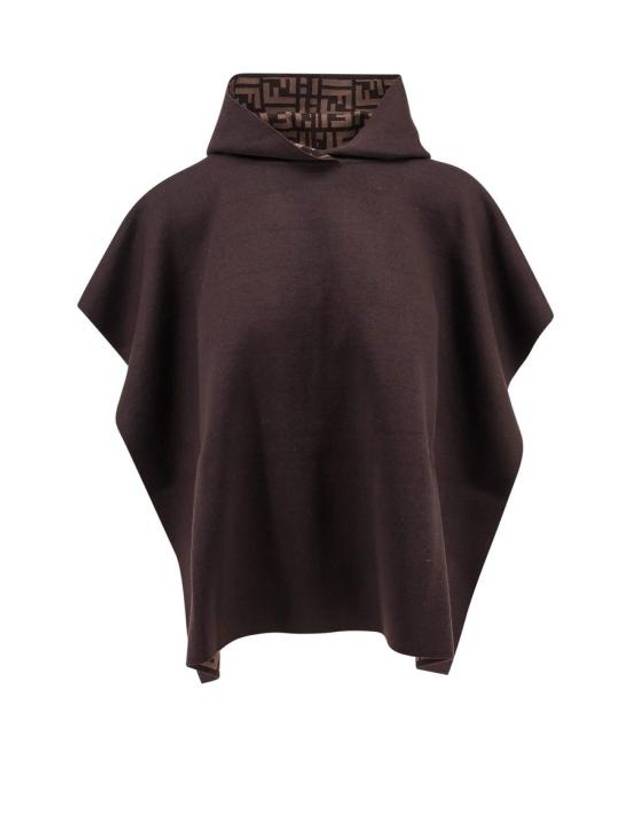 Wool Poncho Brown - FENDI - BALAAN 2