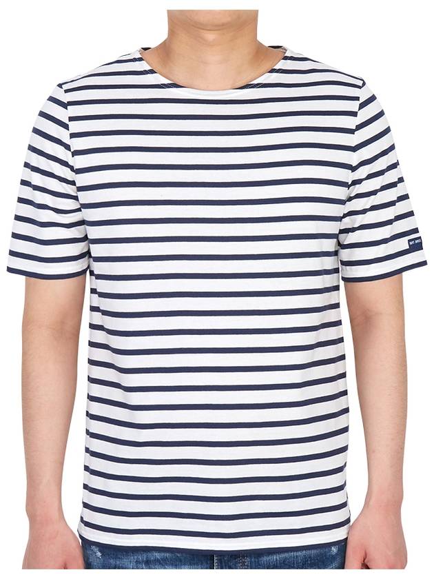 Levant Modern Striped Short Sleeve T-Shirt Marine - SAINT JAMES - BALAAN 3