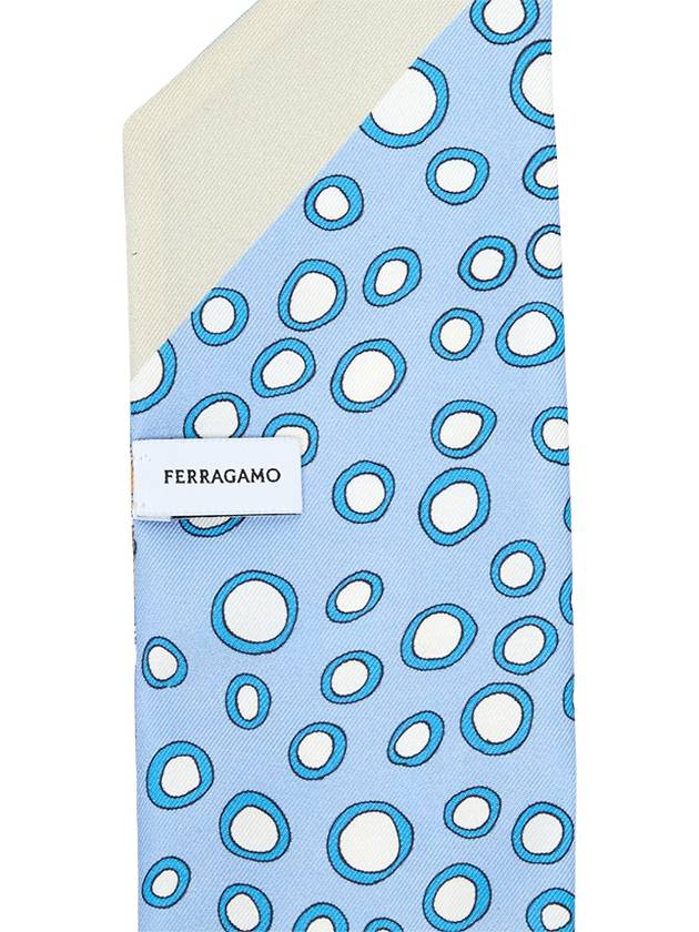 Atelier Print Mini Silk Scarf Light Blue - SALVATORE FERRAGAMO - BALAAN 6