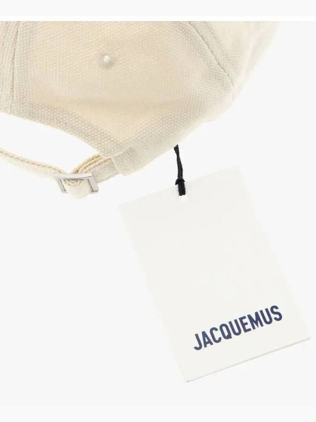 La Casquette Embroidered Logo Signature Ball Cap White - JACQUEMUS - BALAAN 5