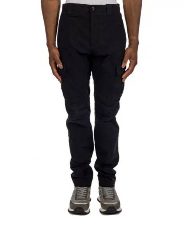 Stretch Sateen Ergonomic Lens Double Cargo Straight Pants Black - CP COMPANY - BALAAN 2