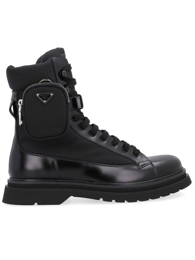 Mini Pouch Combat Boots Black - PRADA - BALAAN 1