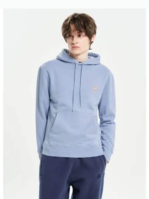 Men s Chillex Patch Regular Hooded Sweatshirt Hoodie Beat Blue Domestic Product - MAISON KITSUNE - BALAAN 1