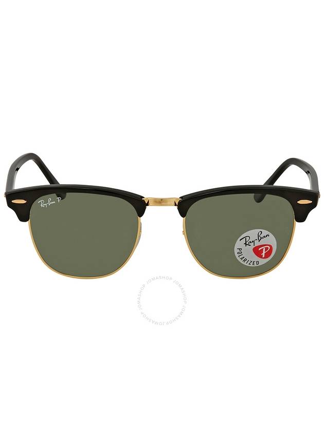 Ray Ban Clubmaster Classic Polarized Green Classic G-15 Square Unisex Sunglasses RB3016 901/58 51 - RAY-BAN - BALAAN 2