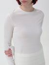 Regal Wool Crew Neck Knit Top New Ivory - THEORY - BALAAN 4