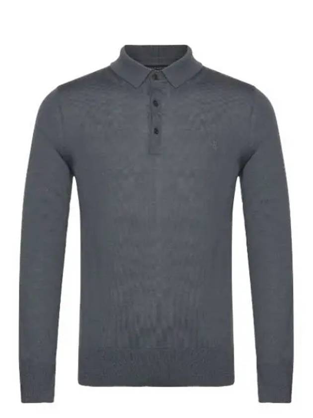 Men s Collar Long Sleeve T Shirt MK005D BEETLE BLUE - ALLSAINTS - BALAAN 1