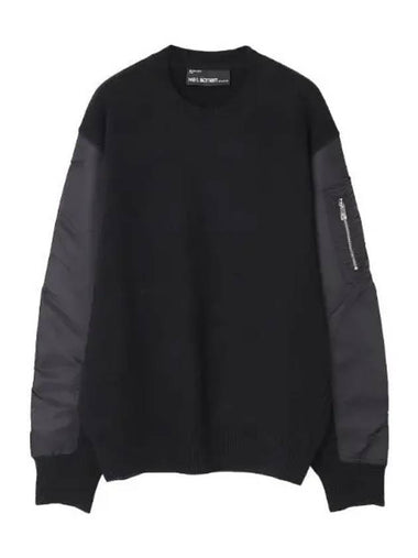 Hybrid nylon sleeve sweater knit - NEIL BARRETT - BALAAN 1