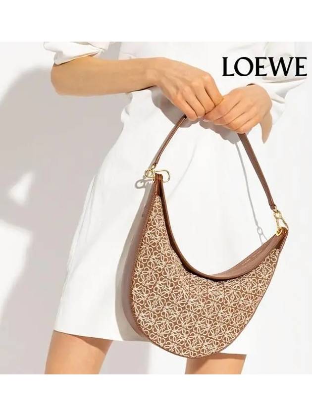 Luna Anagram Jacquard Shoulder Bag Tan Pecan - LOEWE - BALAAN 10