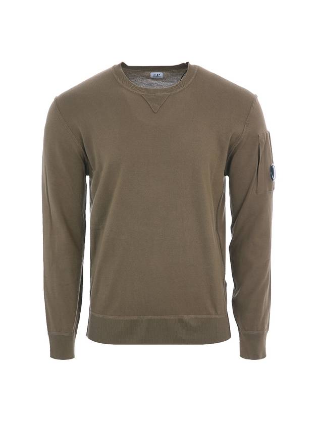 Lens Wappen Crew Neck Sweatshirt Grey - CP COMPANY - BALAAN 1