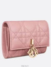 XS Lady Cannage Lambskin Half Wallet Antique Pink - DIOR - BALAAN 3