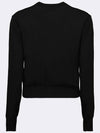 Small Heart Logo Wool Cardigan Black - AMI - BALAAN 3