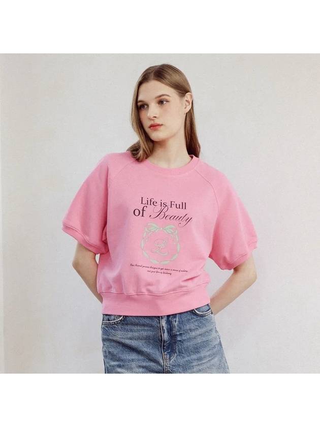 Classic Ribbon Half Sweat Shirts PINK - LE SOLEIL MATINEE - BALAAN 2