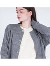 Silket Cable Round neck Cardigan Chacoal - CHANCE'S NOI - BALAAN 4