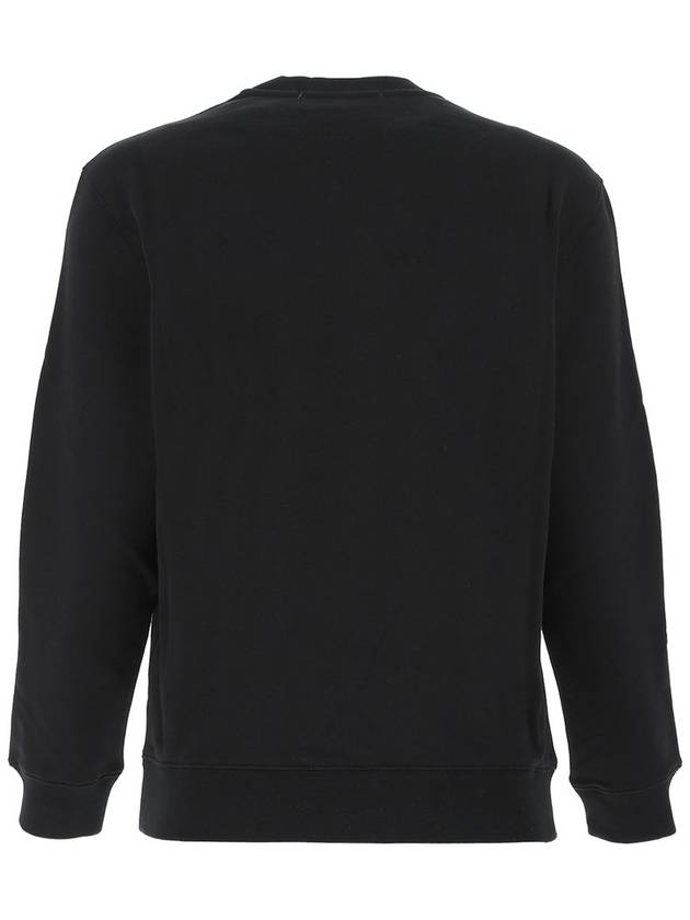 Box Logo Crew Neck Cotton Sweatshirt Black - MSGM - BALAAN 3