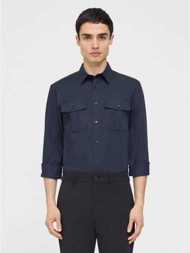 Pocket patch long sleeve shirt - THEORY - BALAAN 1