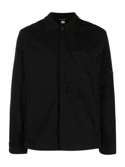 Lens Waffen Pocket Long Sleeve Shirt Black - CP COMPANY - BALAAN 2